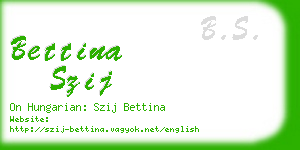 bettina szij business card